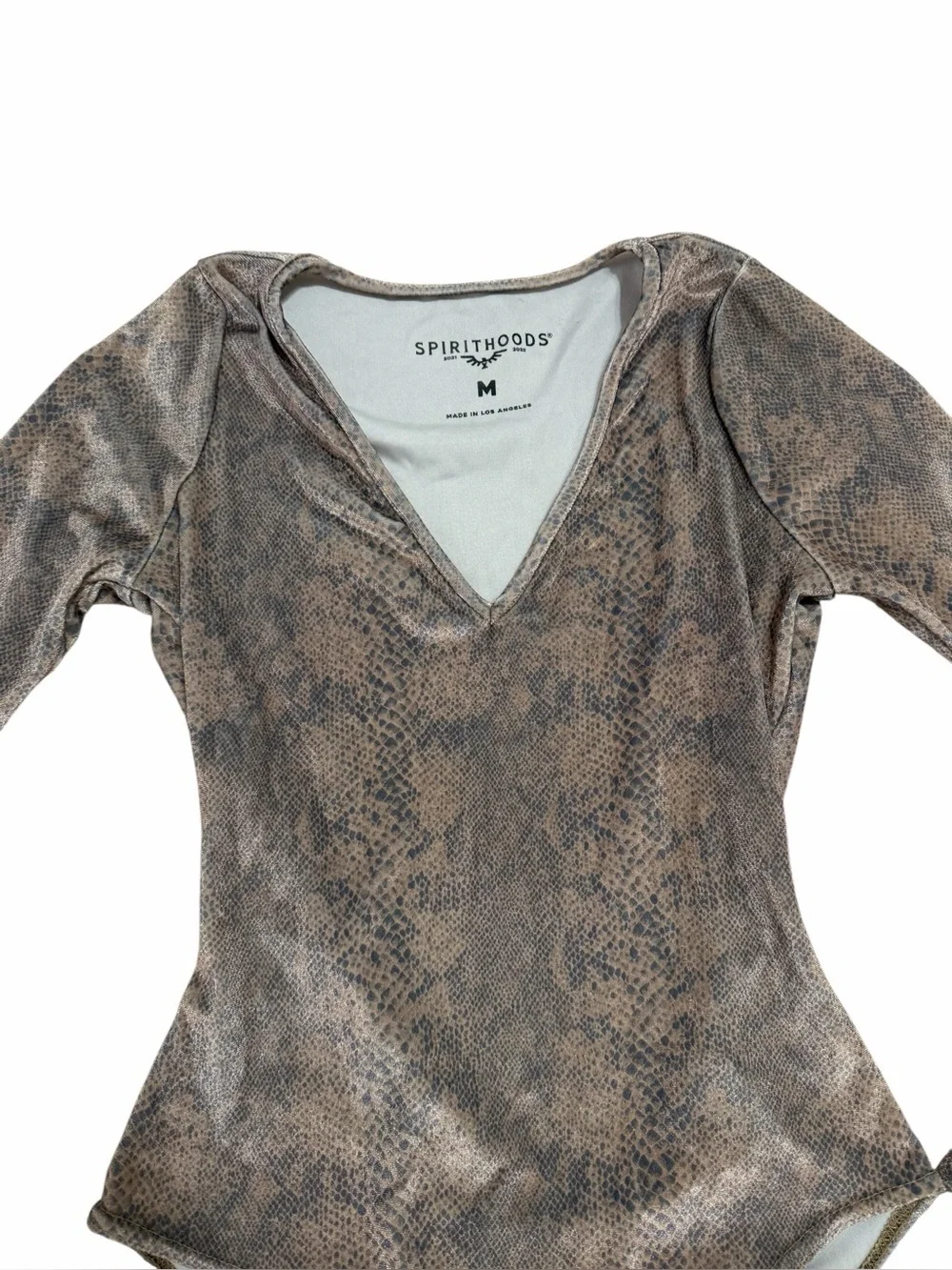 Spirithoods Snakeskin Velvet Bodysuit Size M - Picture 4 of 13
